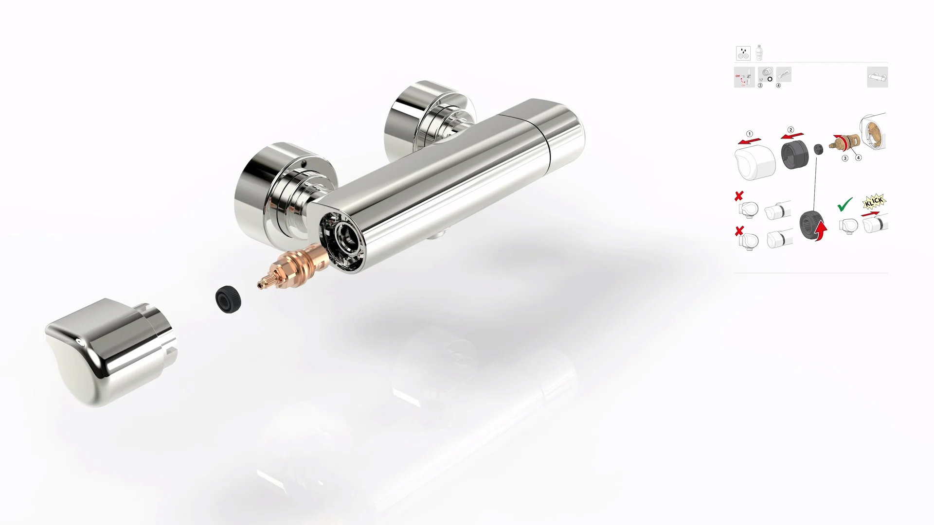 Care Thermostatic faucet - Head part and thermostatic cartridge maintenance